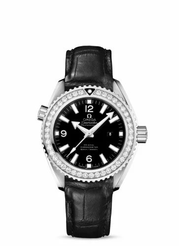 Omega Seamaster Planet Ocean 600M Co-Axial 37.5 Stainless Steel / Diamond / Black / Alligator 232.18.38.20.01.001 (23218382001001)